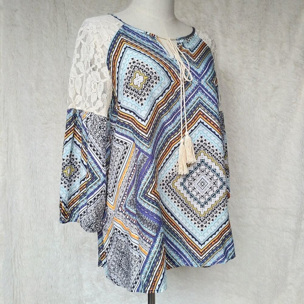 Lapis Multicolor Boho Tunic Top